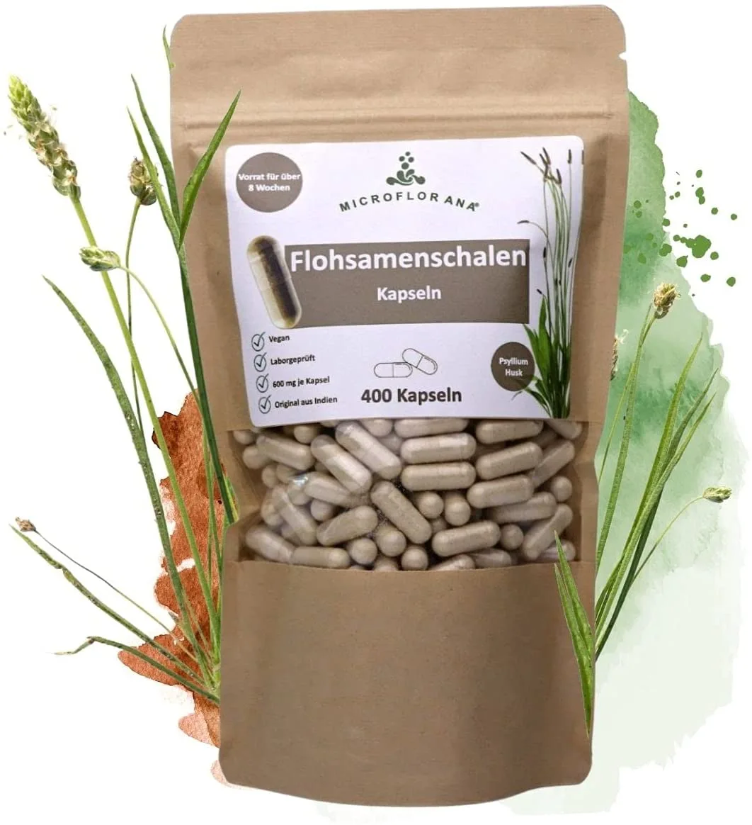 FitnessFocus Produkte Flohsamenschalen-Kaplsen von Microflorana Ballaststoffe