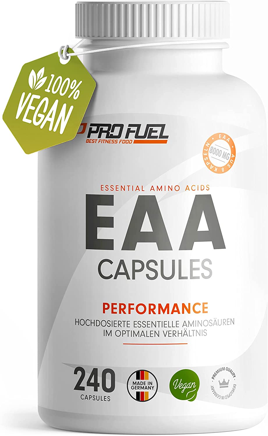 Fitness Focus Produkte ProFuel EAA Kapseln hochdosiert 240 Giga Caps