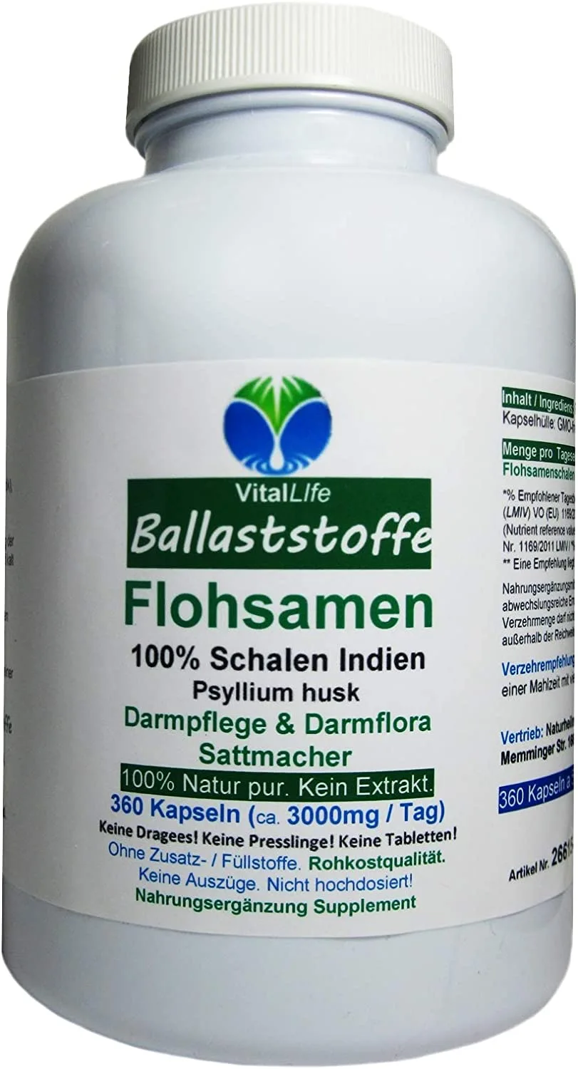 Fitness Focus Produkte VitalLife Flohsamenschalen Ballaststoffe