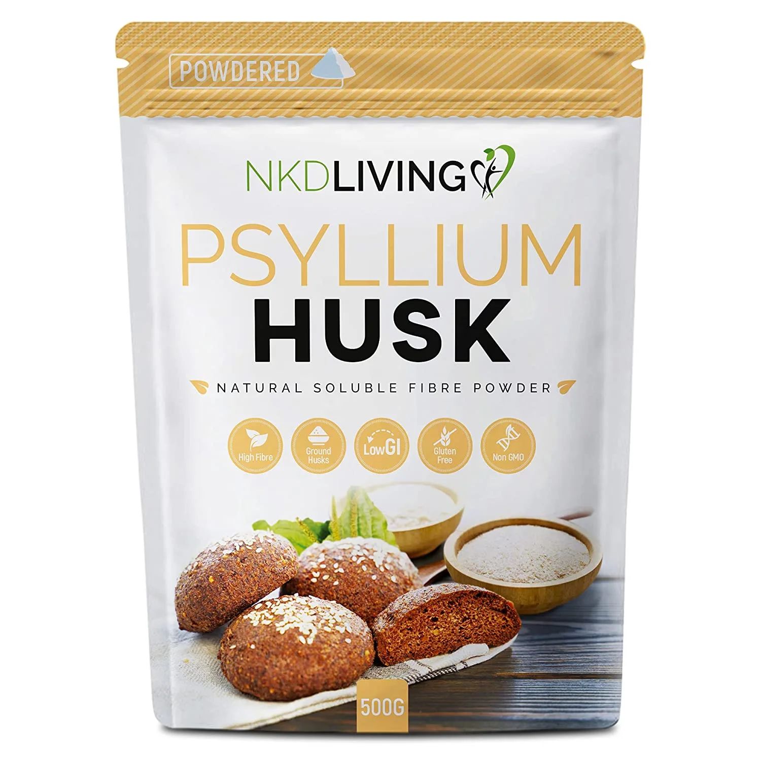 Fitness Focus Produkte Flohsamenschalenpulver 500g von NKD-Living